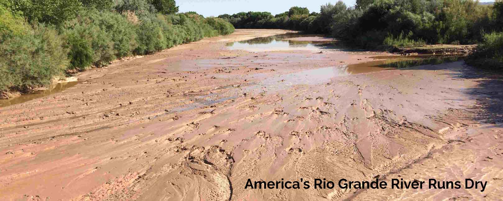 Rio Grande river runs dry