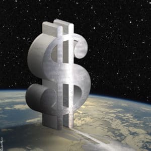 Dollar Sign in Space - Illustration