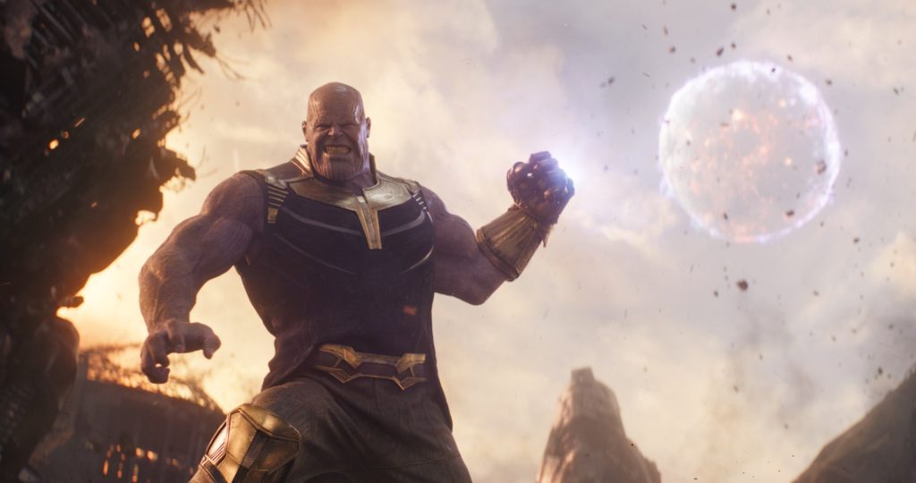 Josh Brolin as Thanos in the film Avergers: Infinity Wars