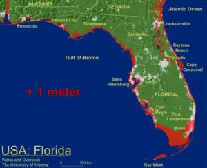 Florida - 1 meter Sea-level Rise