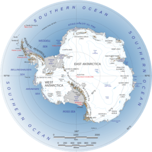 Map of Antarctica - Public Domain