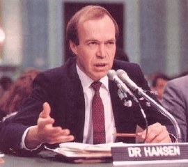 Photo of James Hansen by Nasa is in the public domain.