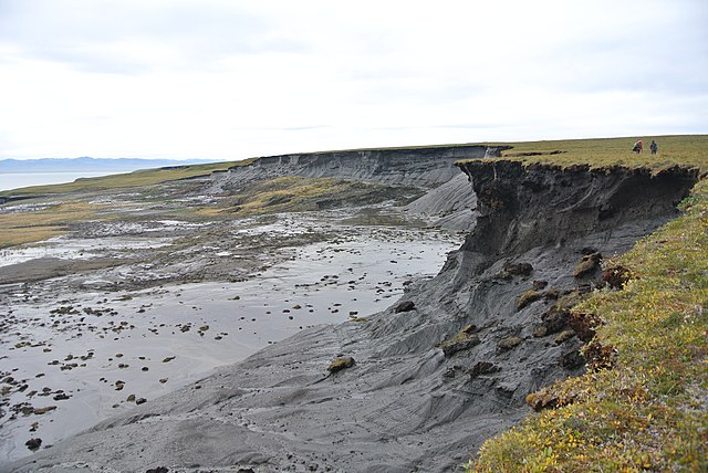 Thawing permafrost in Herschel Island