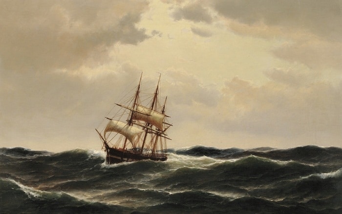 This image of a painting by Carl Bille is in the public domain.
